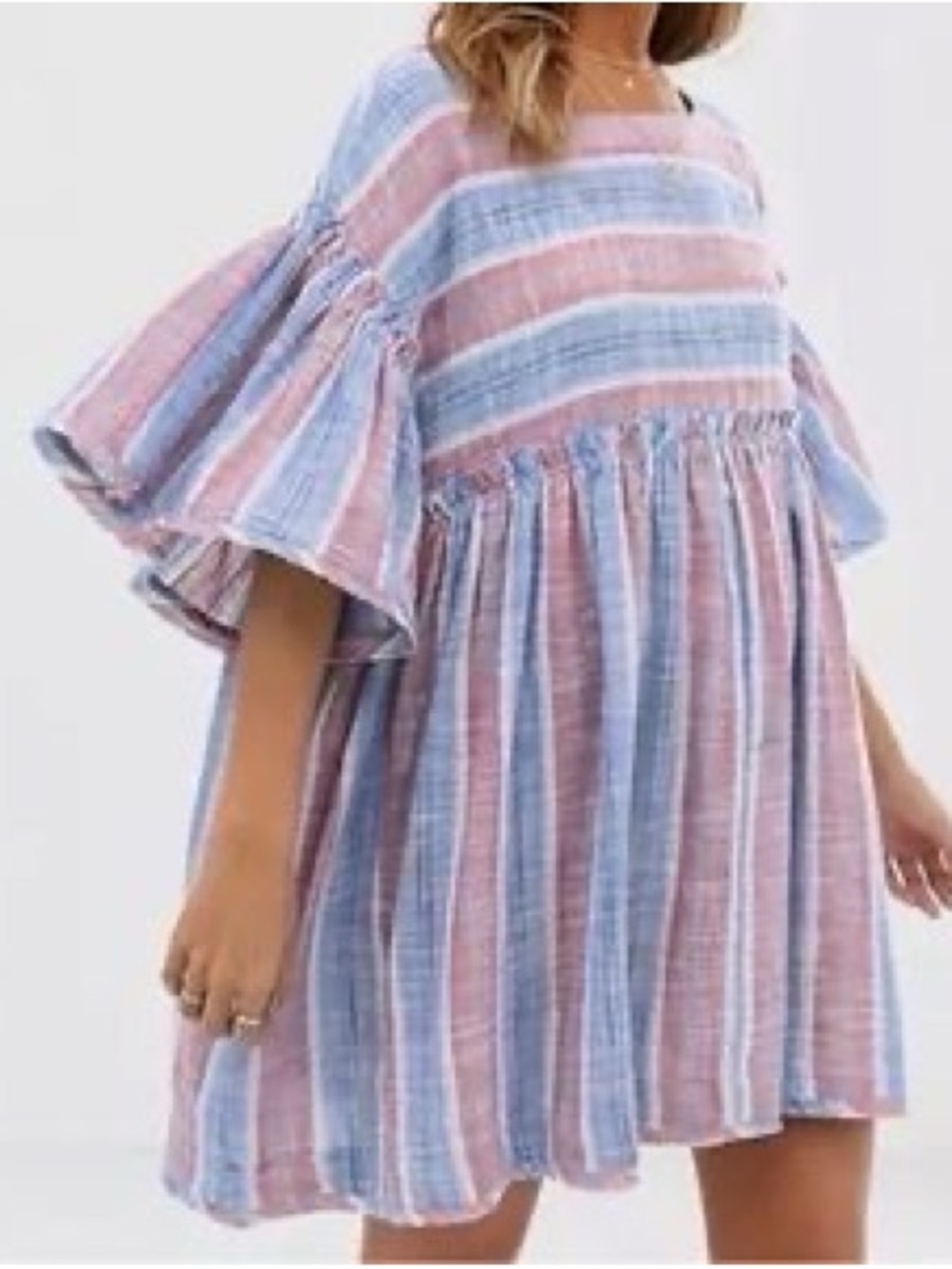Free People Summer Nights Mini Dress Blue Lagoon Boho Medium